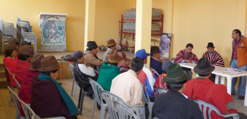 Equipo técnico y jefes de las comunidades de Atapo-Palmira